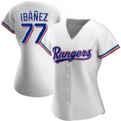 Andy Ibanez Game-Used Texas Rangers 1972 Home White Jersey - ATL