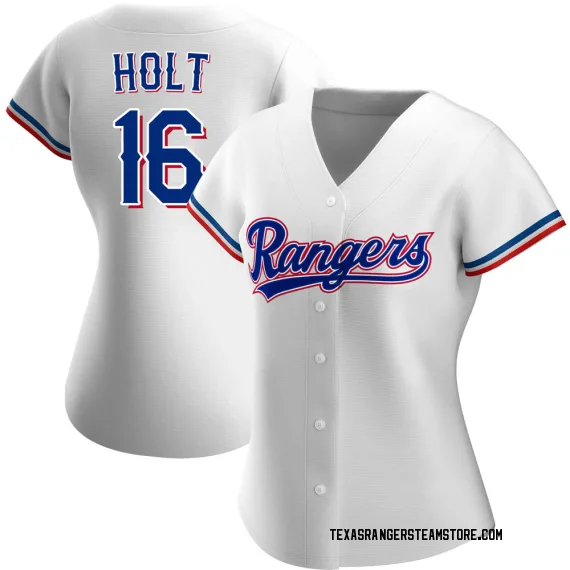 Texas Rangers Brock Holt White Authentic Men's Home Player Jersey  S,M,L,XL,XXL,XXXL,XXXXL
