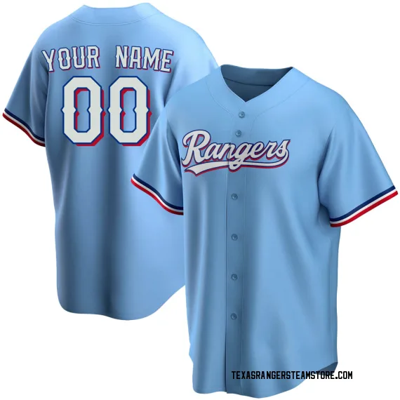 Texas Rangers Love Custom Bleached Graphic T-Shirt ym / Royal Blue