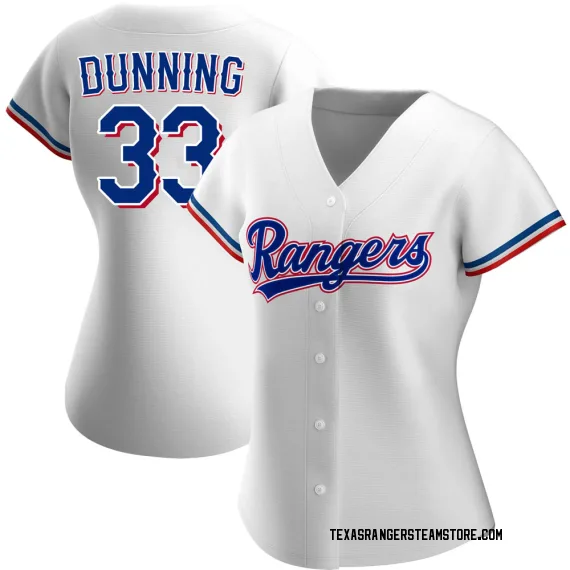 Texas Rangers Dane Dunning Royal Authentic Women's Alternate