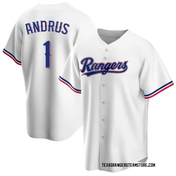 Nike Texas Rangers Elvis Andrus #1 Baseball Jersey Men XL White