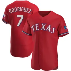 Retro Ivan 'Pudge' Rodriguez Texas Rangers Grey #7 XL Baseball  Jersey