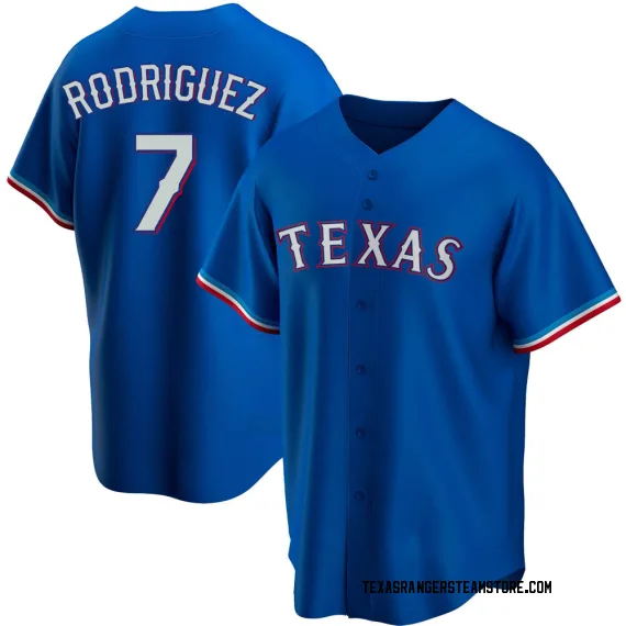 Texas Rangers Ivan Rodriguez Royal Replica Men's Alternate Player Jersey  S,M,L,XL,XXL,XXXL,XXXXL