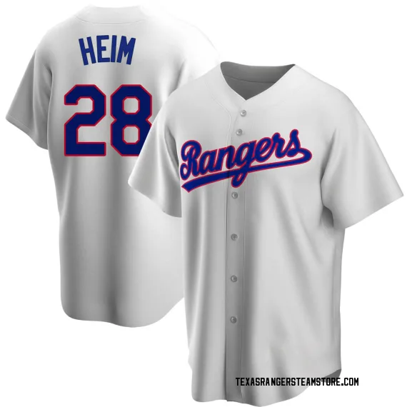 Texas Rangers Jonah Heim White Authentic Men's Home Player Jersey  S,M,L,XL,XXL,XXXL,XXXXL
