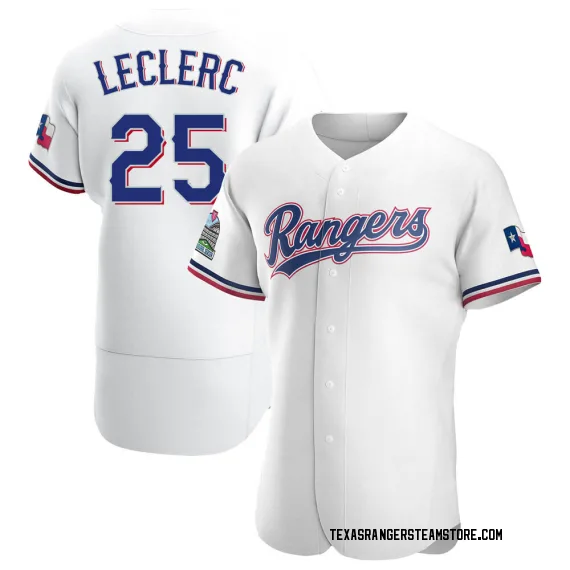 Texas Rangers Jose Leclerc White Authentic Men's Home Player Jersey  S,M,L,XL,XXL,XXXL,XXXXL