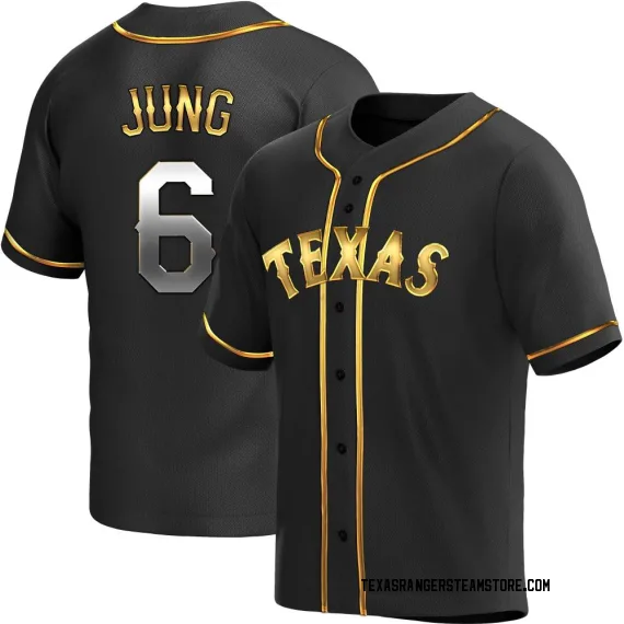 Texas Rangers Josh Jung Black Golden Replica Men's Alternate