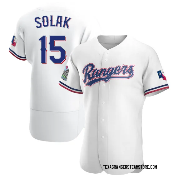 New Nike MLB Texas Rangers Nick Solak 15 Baseball Jersey White