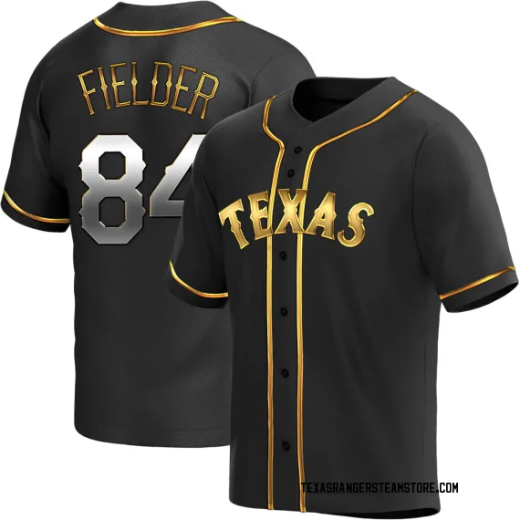Texas Rangers Prince Fielder Black Golden Replica Men's Alternate Player  Jersey S,M,L,XL,XXL,XXXL,XXXXL