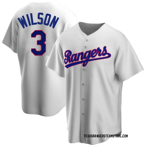 Texas Rangers Russell Wilson White Replica Youth Home