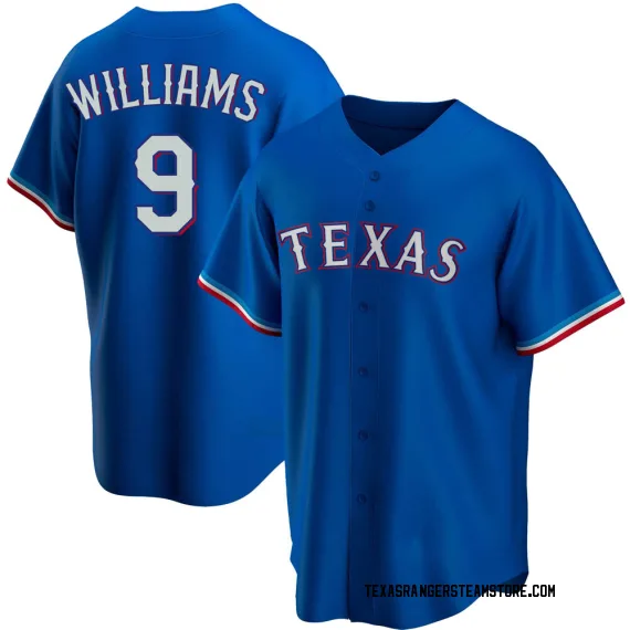 Texas Rangers Ted Williams Royal Replica Youth Alternate Player Jersey  S,M,L,XL,XXL,XXXL,XXXXL