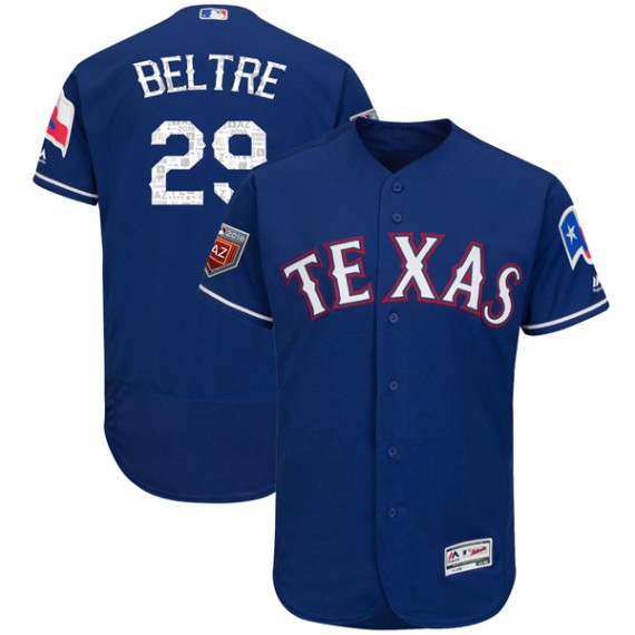Texas Rangers Adrian Beltre Official Royal Authentic Youth Majestic Flex  Base 2018 Spring Training Player MLB Jersey S,M,L,XL,XXL,XXXL,XXXXL