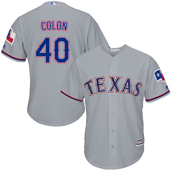 Texas Rangers Bartolo Colon Official Gray Replica Men's Majestic Cool Base  Road Player MLB Jersey S,M,L,XL,XXL,XXXL,XXXXL
