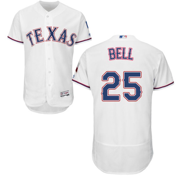 Texas Rangers Buddy Bell Official White Authentic Youth Majestic