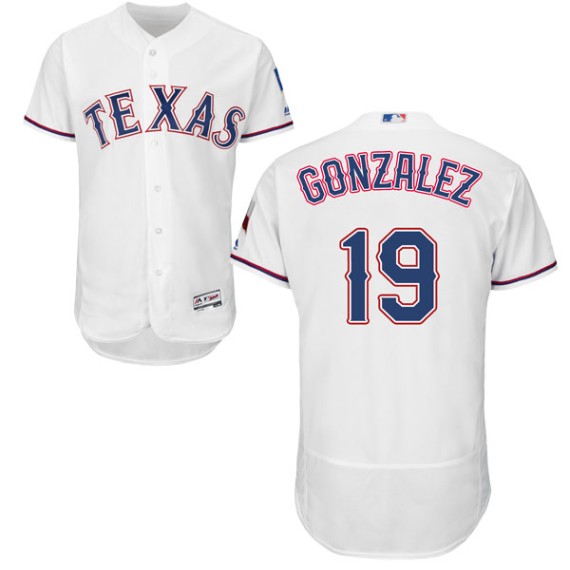 Texas Rangers Juan Gonzalez Official White Authentic Youth Majestic Flex  Base Home Collection Player MLB Jersey S,M,L,XL,XXL,XXXL,XXXXL